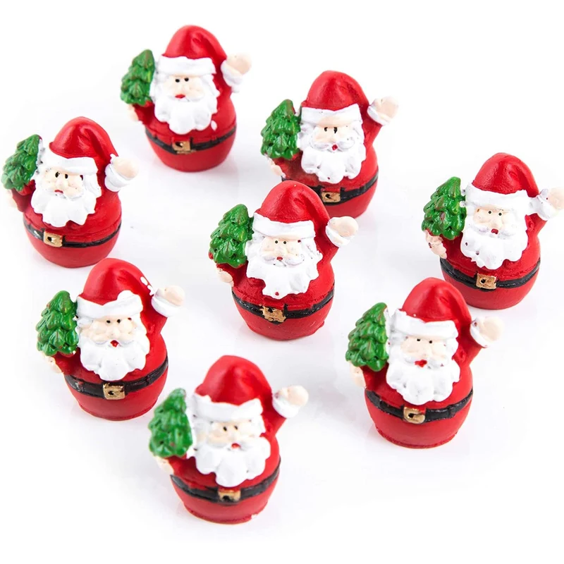 20 kleine MINI Weihnachtsmann rot grün weiß NIKOLAUS SANTA CLAUS 3,5 cm Miniatur Figur give-away Kunden-Geschenk Werbeartikel Weihnachten Weihnacht-Deko Geschenk