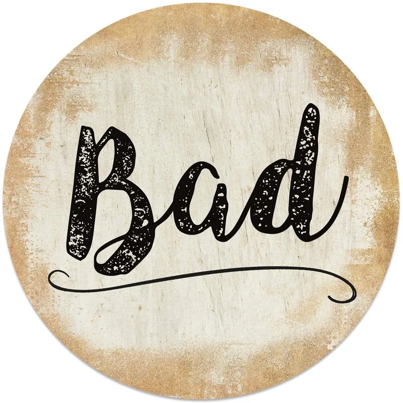 Badezimmer Türschild gold „Bad“ in (15,5 cm) mit Klebepads