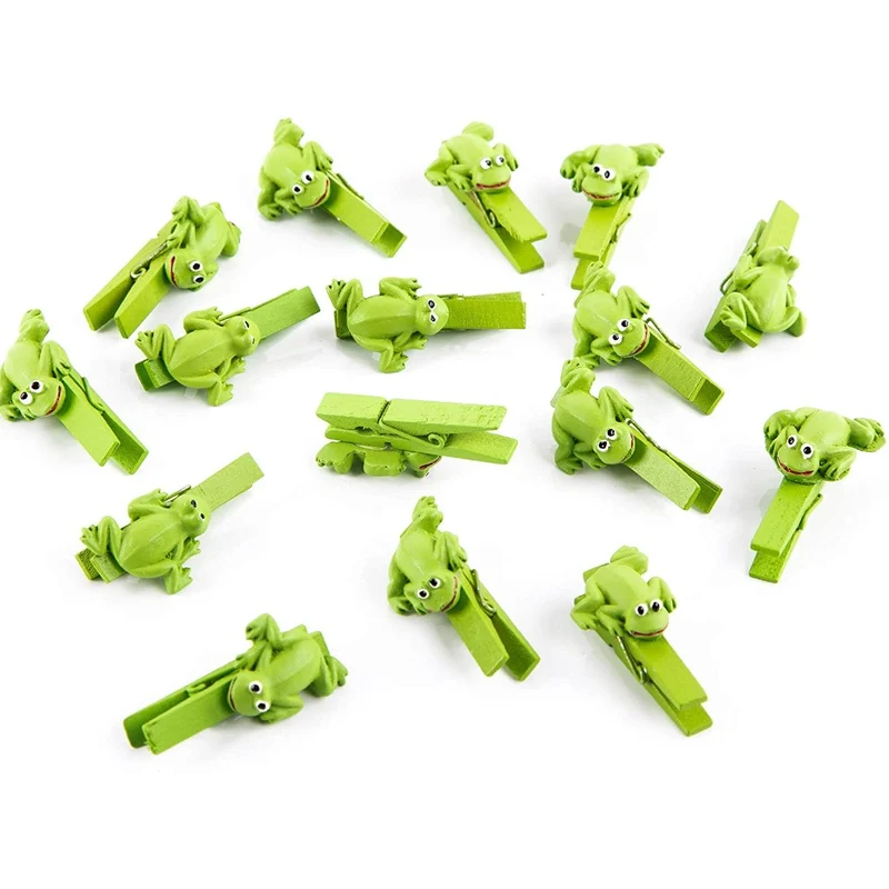 Logbuch-Verlag 8 kleine Frosch Klammern zum Dekorieren u Basteln 4,5 cm Dekoklammer Zierklammer Deko Glück Symbol Froschkönig Clips Kindergeburtstag
