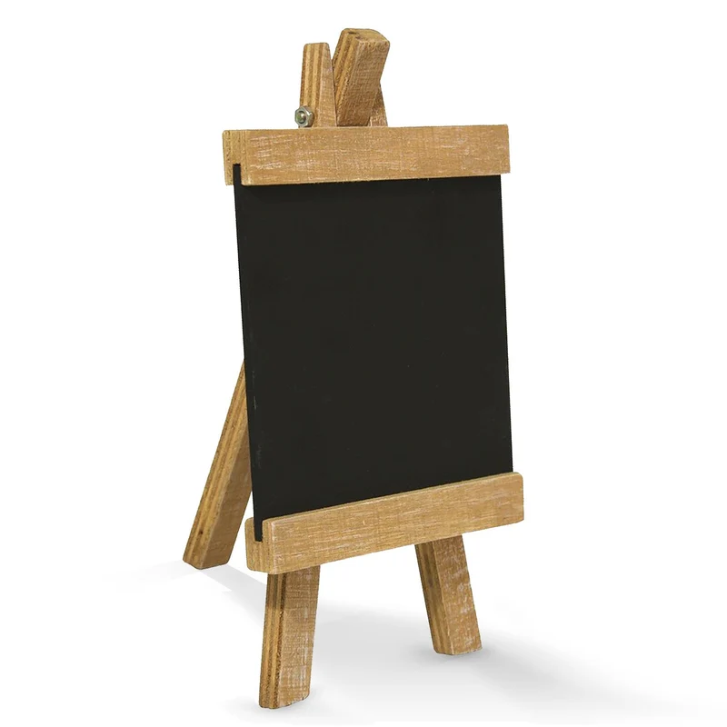 Kleine Tafel Holz Staffelei 10 x 18 cm Mini Kreidetafel beschreibbar