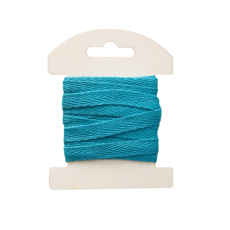 Logbuch-Verlag 3 Meter Baumwollband 3 m x 1 cm blau türkis zum Nähen Nähband Saumband aus Baumwolle Geschenkband Zierband Kordel Dekoband Bastelband zum Basteln Schneidern Nähzubehör