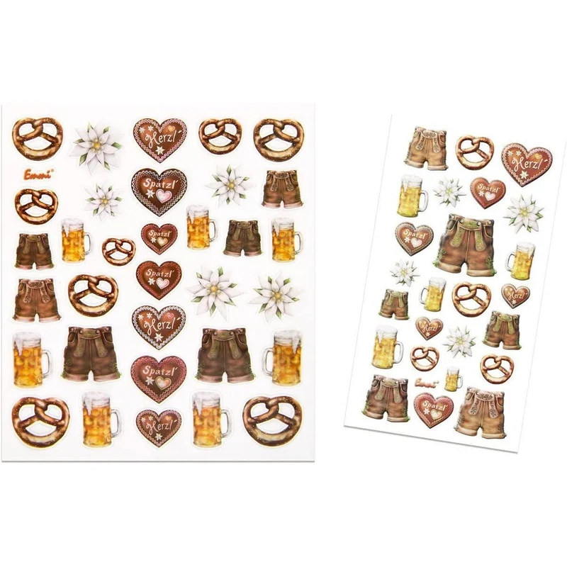 Aufkleber Set 55 Sticker bayerische Motive Oktoberfest Dekoration