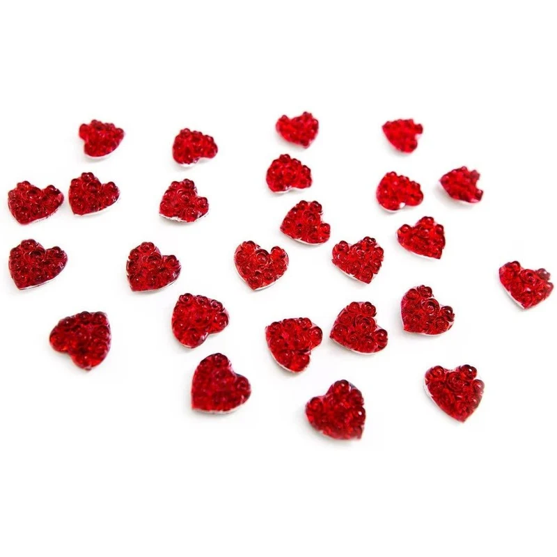 Logbuch-Verlag 25 kleine rot mini Herzen Rosen Streudeko Streuteile Tischdeko Tischschmuck Hochzeit Geburtstag Valentinstag Muttertag Herzchen bordeux