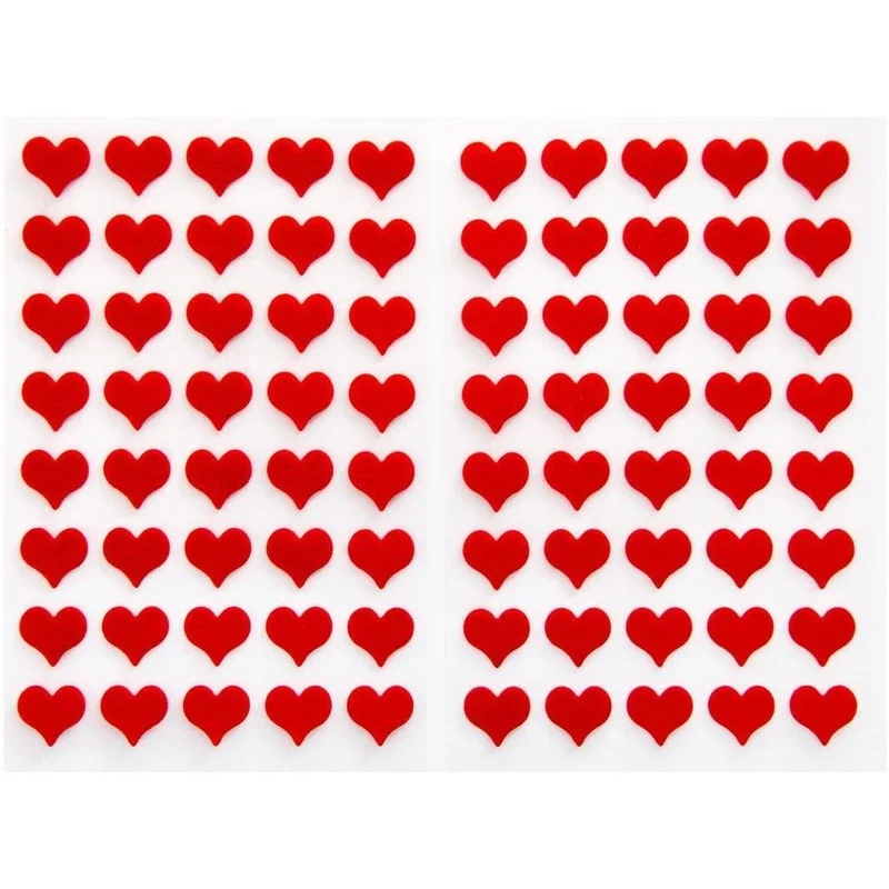 Logbuch-Verlag 80 kleine 1,4 cm rote Herzen Filzherzen Filz Sticker Herzaufkleber mini selbstklebend Weihnachtsdeko Hochzeit Deko Geburtstag