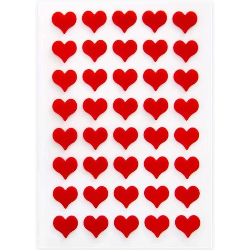 Logbuch-Verlag 40 kleine rote Herzen aus Filz Mini-Herzen Herz-Aufkleber Sticker selbstklebend basteln verzieren Tisch-Deko Hochzeitsdeko Geburtstag
