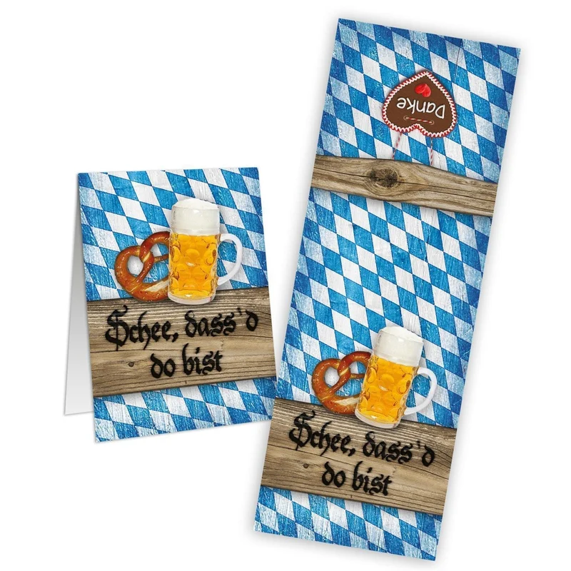 Bayerische Aufkleber-Banderolen „Schee, dass'd do bist“