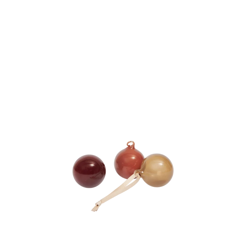 Weihnachtsbaumkugeln Glass Baubles S Roseate - ferm LIVING