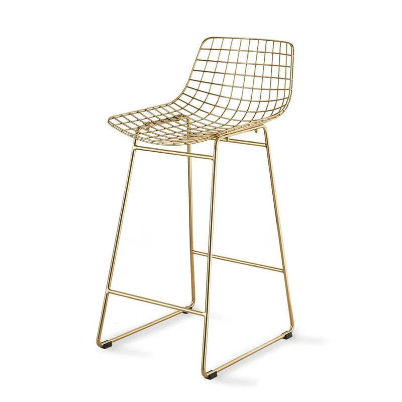 Barhocker Metall Wire Messing - HKliving