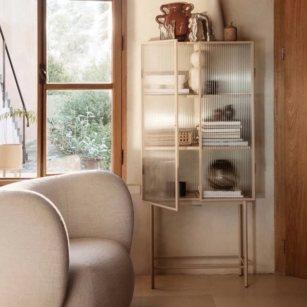 Rico Sessel Brushed Off-White - ferm LIVING Loungechair