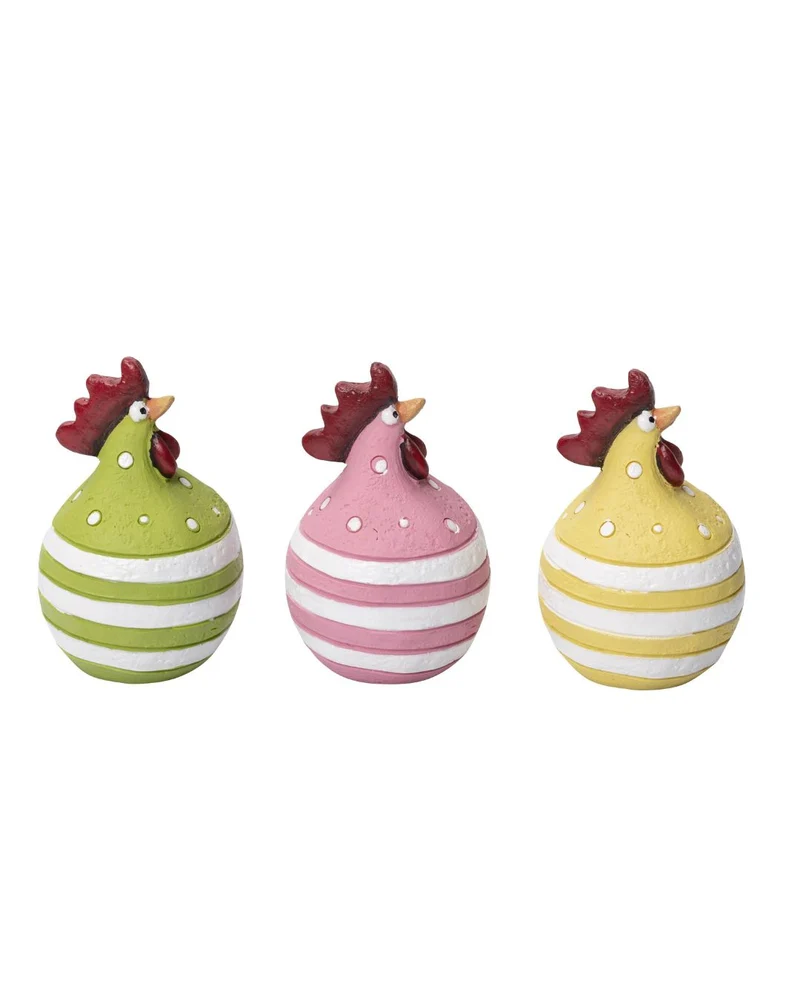 Hühner-Set S Bunte Streifen von Nääsgränsgården