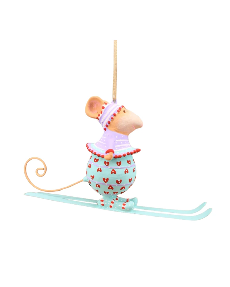 Mäuse Krinkles "Skiing Molly & Max Mouse" von Patience Brewster