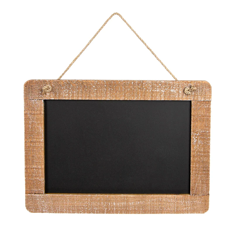 Kreidetafel mit Holzrahmen zum Aufhängen 29 x 21 cm Memotafel zum Beschriften