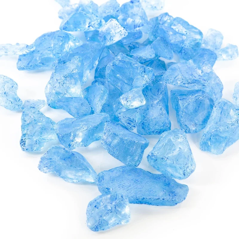 Hellblaue Glassteine - 2 bis 4 cm - Maritime Deko ca. 500g