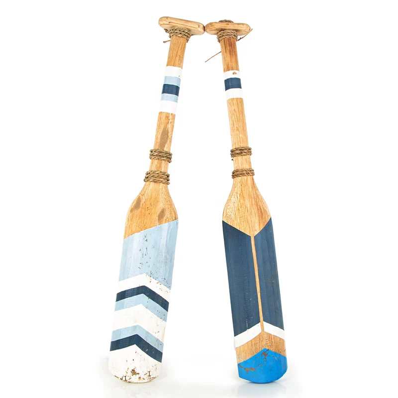 2 große Deko Paddel aus Holz Schiffspaddel maritim 78 cm