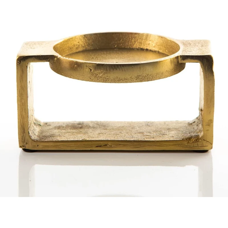 Kerzenhalter goldfarben aus Metall - vintage Kerzenständer