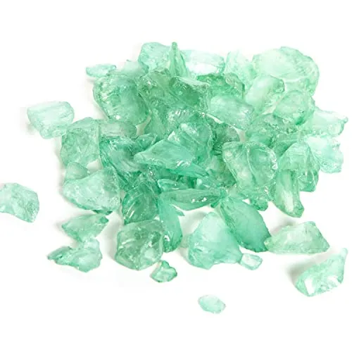 Logbuch-Verlag kleine grüne Glassteine - Glasnuggets Granulat Deko Steine 2-4 cm - Streudeko Bastelsteine 500 gr.