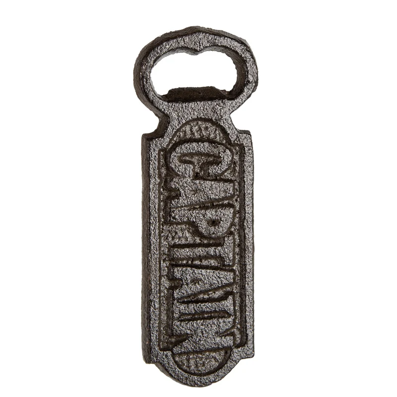 Flaschenöffner Captain aus Gusseisen Dunkelbraun 14,5 cm