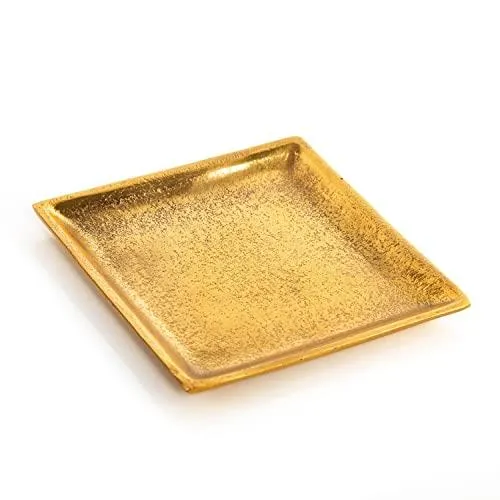Kleine goldfarbene Dekoschale 13 x 13 cm - Metall Gold Schlüsselablage