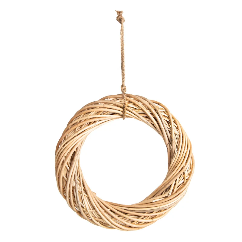 Dekokranz aus Weide Natur beige Hellbraun - Dekoidee Ø 38 cm