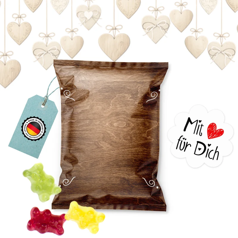 25 Fruchtgummi Tütchen Mit Liebe für dich – Give-away für Gäste und Kunden