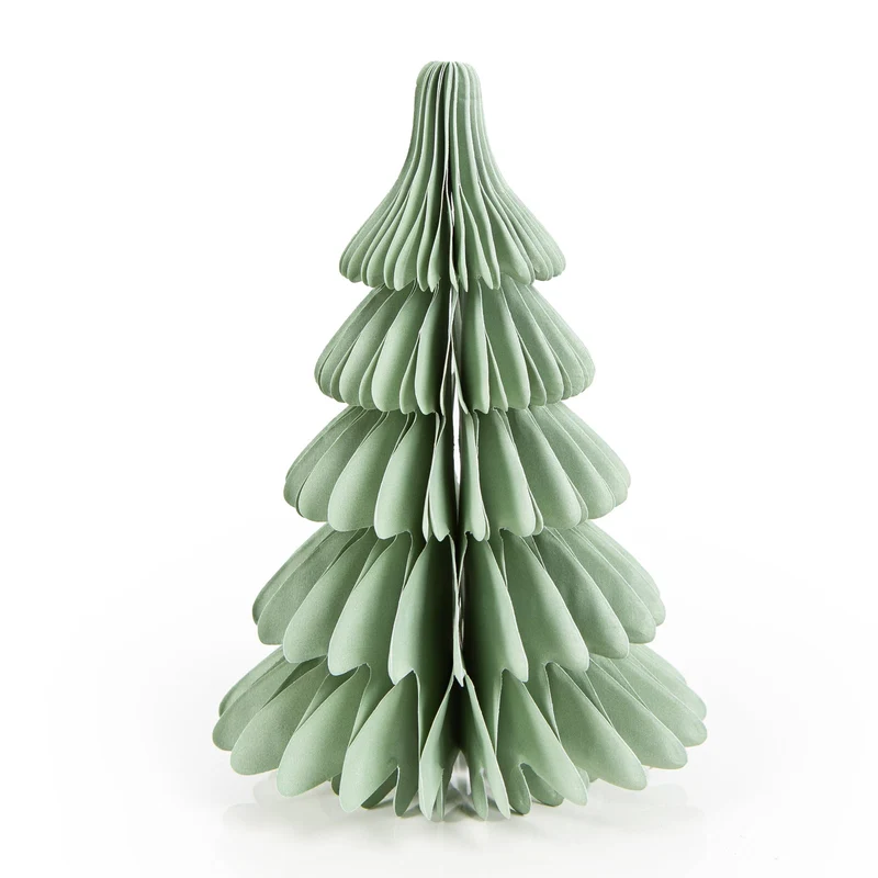 Papier Weihnachtsbaum Aufsteller Weihnachten hellgrün 18 cm