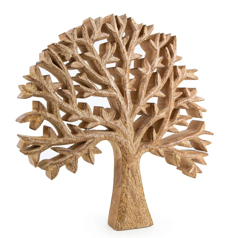 Lebensbaum Dekoobjekt braun Baum des Lebens Skulptur 31cm