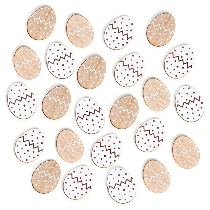 24 kleine Ostereier Ostern Streuartikel Tischdeko Natur weiß 4 cm