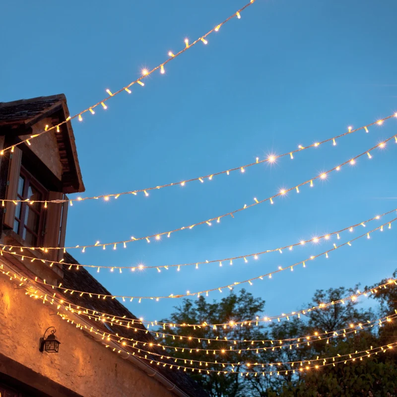 Core Connect 70m 700er LED Lichterkette warmweiß koppelbar transparentes Kabel