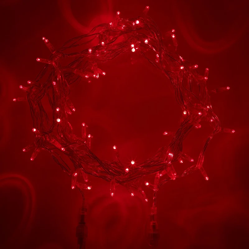Core Connect 70m 700er LED Lichterkette rot koppelbar transparentes Kabel