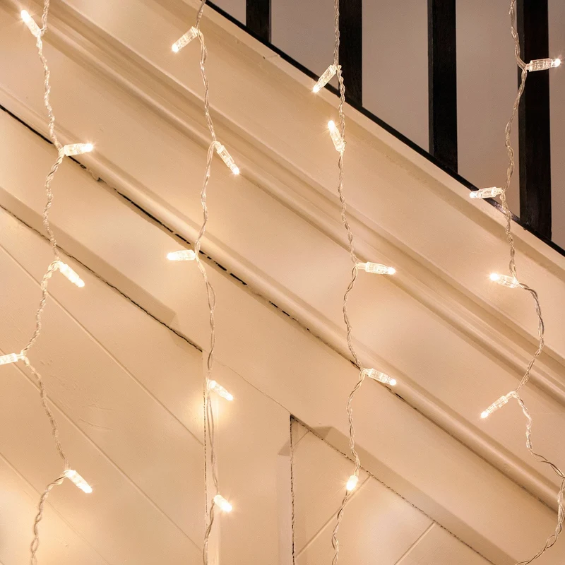 Core Connect 12m x 1m 576er LED Lichtervorhang warmweiß koppelbar transparentes Kabel