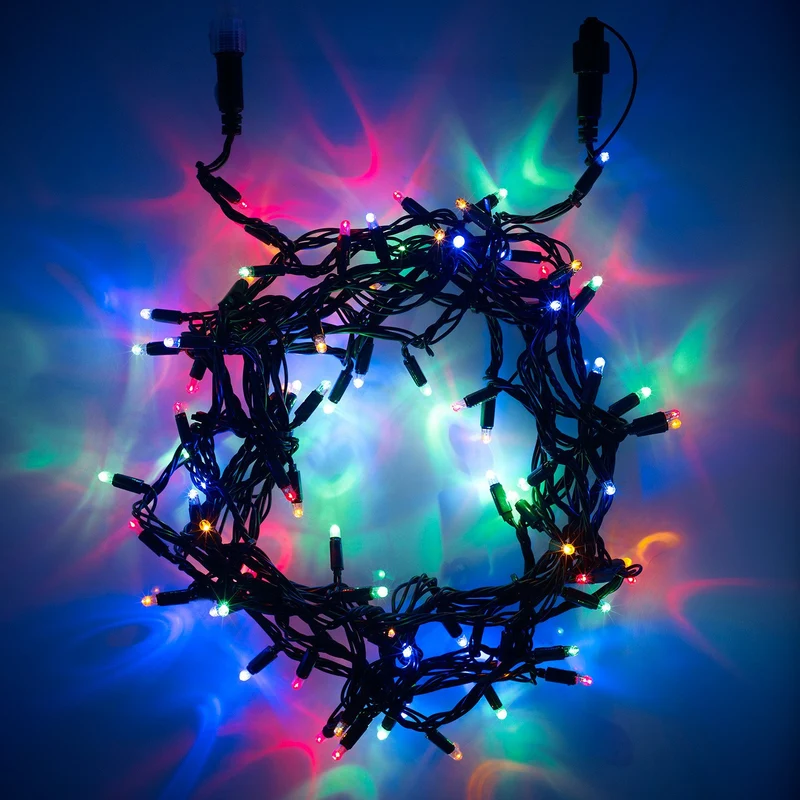 Core Connect 60m 600er LED Lichterkette bunt koppelbar grünes Kabel