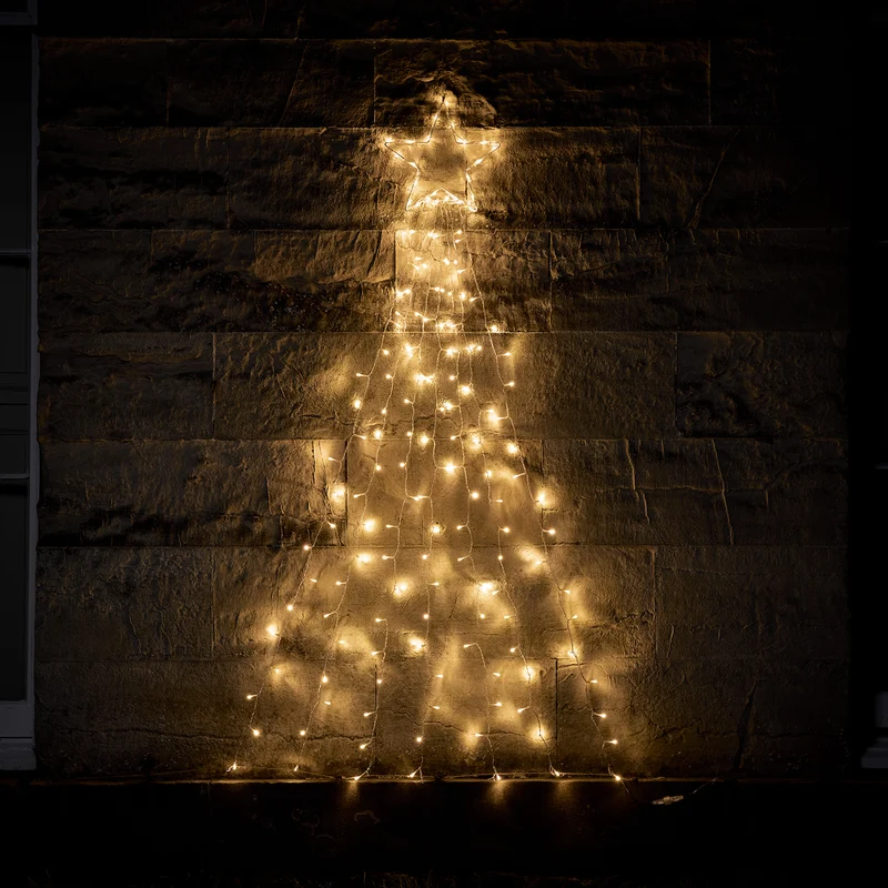 Wanddeko Bicolor LED Weihnachtsbaum mit Fernbedienung