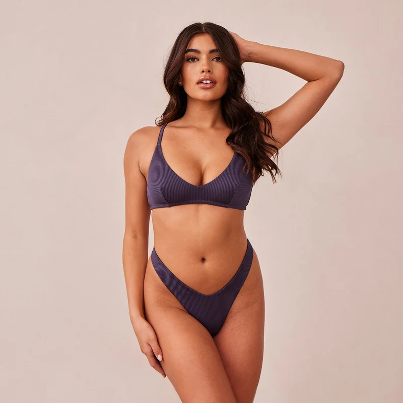 Ribbed Triangle BH - Dunkelgrau