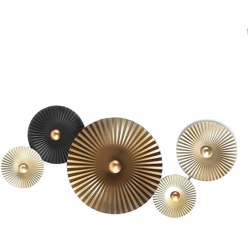 Dekorative Wandskulptur zum Aufhängen - 64 cm gold beige - aus Metall