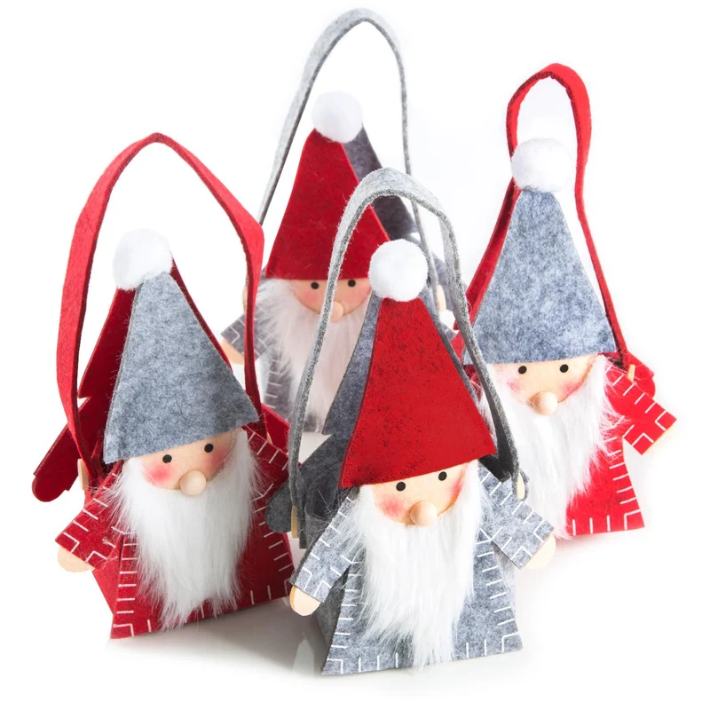 Geschenkbeutel Set - 4 Wichtel Taschen mit Henkel