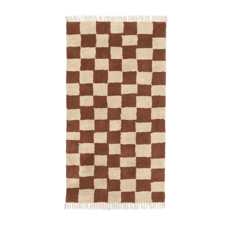 Teppich Mara Rust/Warm Sand waschbar 80X150 - ferm LIVING
