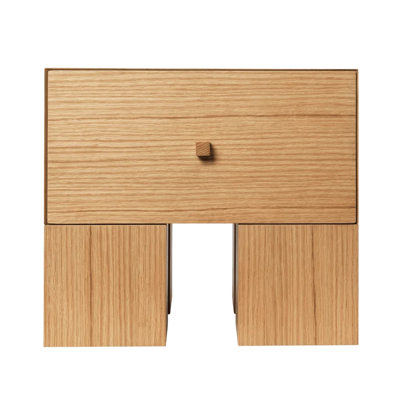 Kuben Nachttisch 1x1 Eiche natur - ferm LIVING