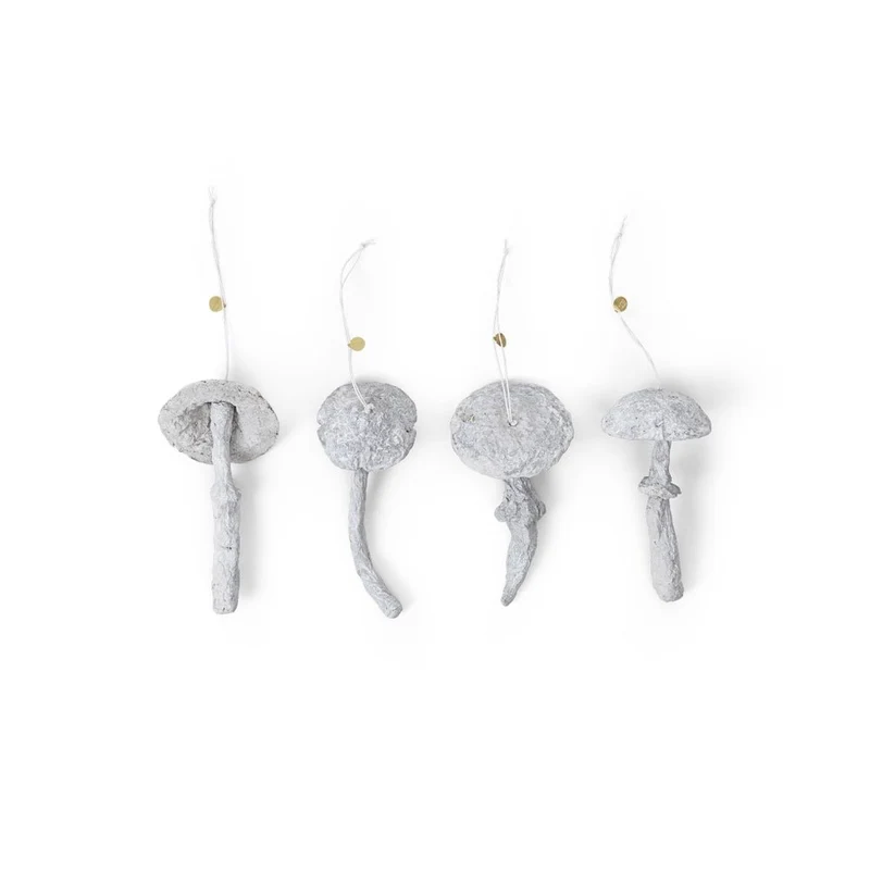 Dekorative Anhänger in Pilz-Form 4er Set Mushroom Ornaments - ferm LIVING