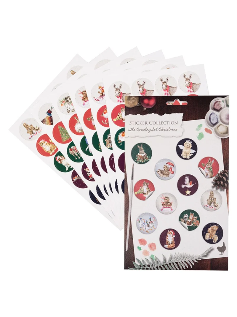 Weihnachtliches Sticker-Set Tiere von Wrendale Designs