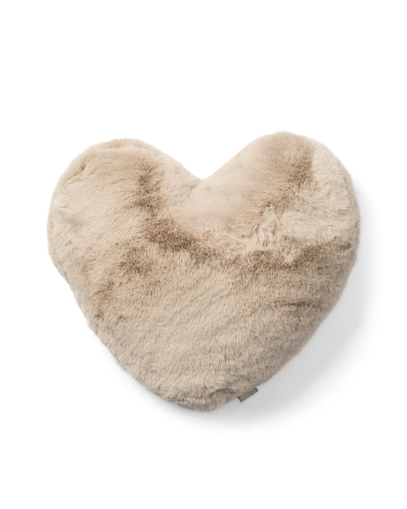 Kissen Heather Heart aus Kunstpelz von Riviera Maison