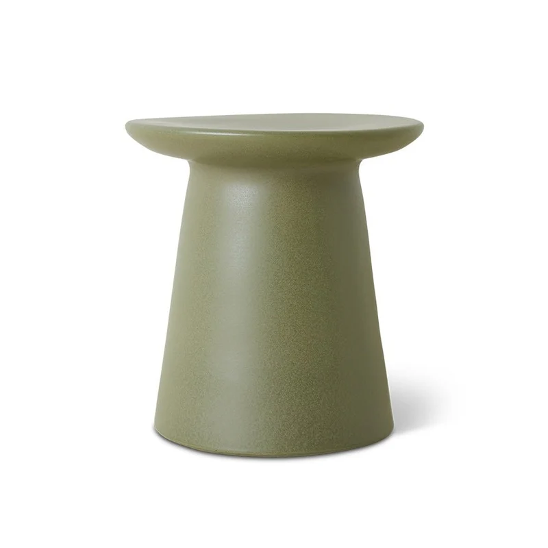 Beistelltisch Earthenware M Keramik Army (40x40x43 cm) - HKliving