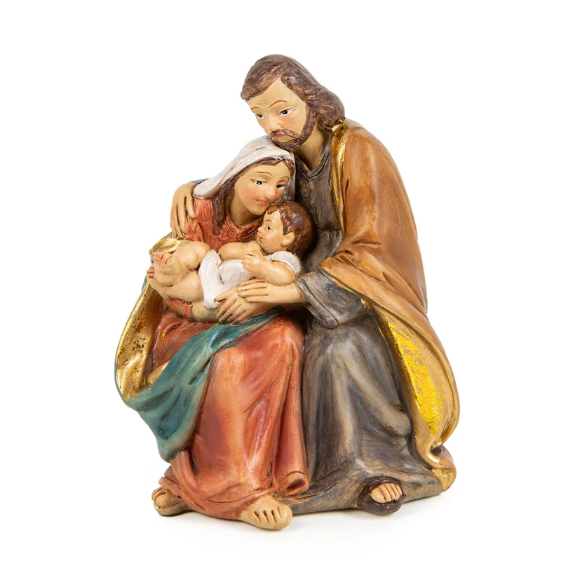 Kleine Krippe zum Hinstellen - Weihnachtskrippe Heilige Familie 10 cm