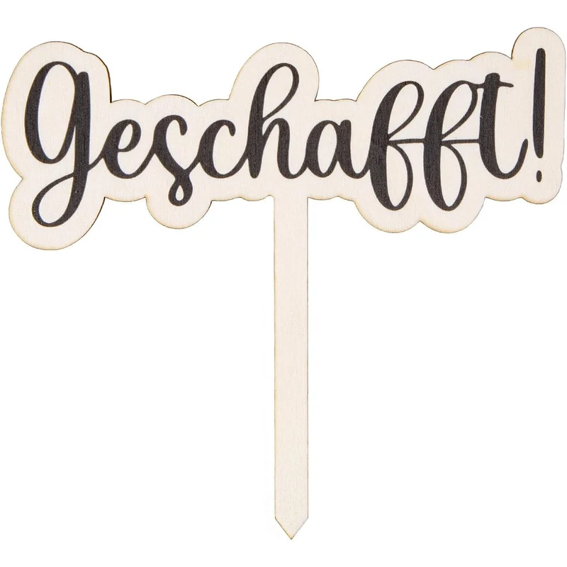 Geschafft Cake Topper Prüfung bestanden Schulabschluss Tortendeko