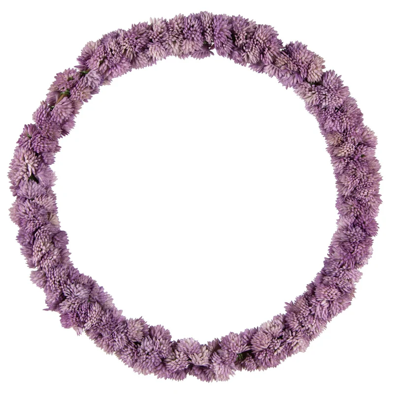 Dekorativer Türkranz aus Kunstblumen lila 28 cm