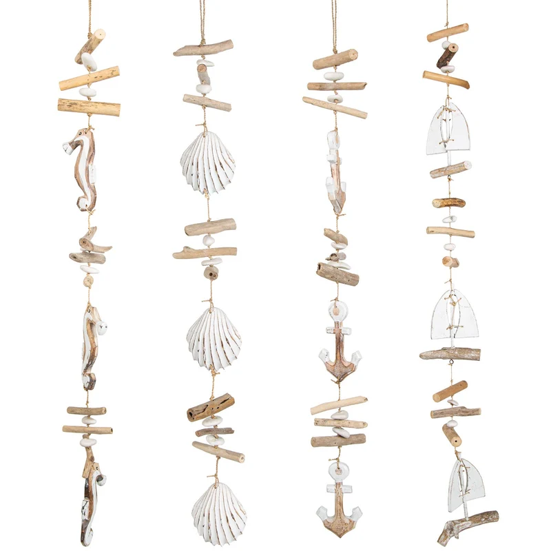 4 Lange Maritime Anhänger ca. 100 cm - Windspiel für Zuhause