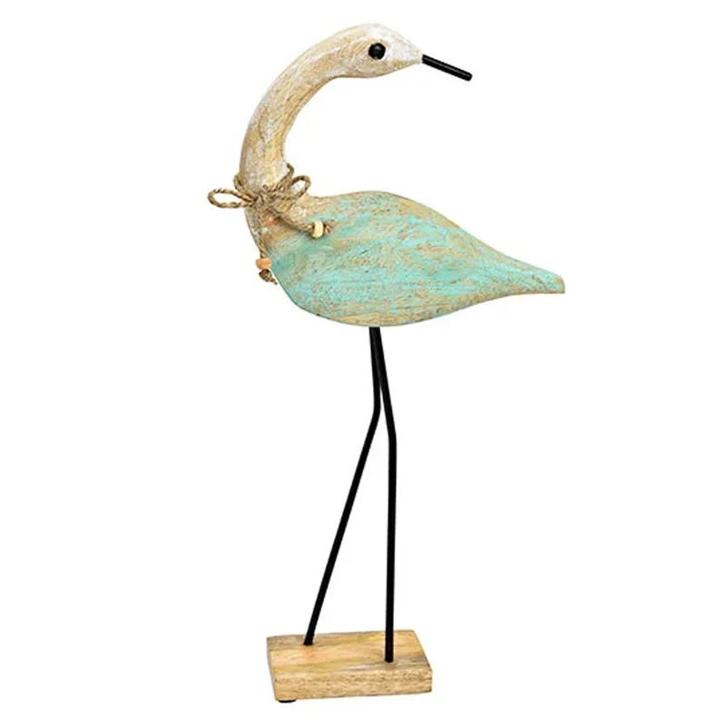 Große Storch Figur aus Holz 42 cm - als Deko oder Geschenk zur Geburt