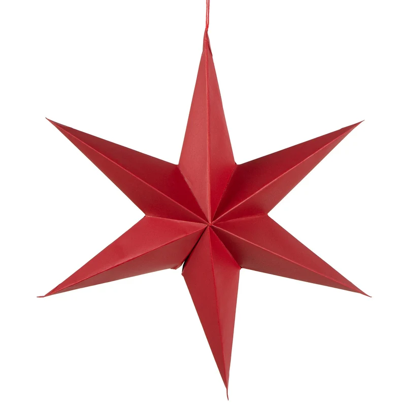 Roter Weihnachtsstern aus Papier Weihnachtsdekoration 28 cm