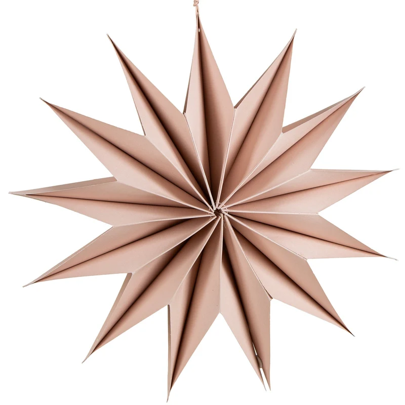 Papierstern zum Aufhängen - rosa altrosa Weihnachtsstern 30,5 cm