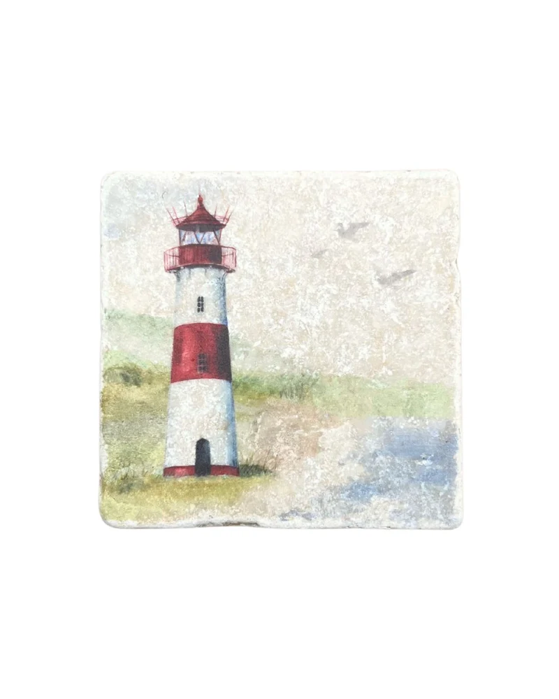 Marmor Untersetzer Leuchtturm vom Grätz Verlag