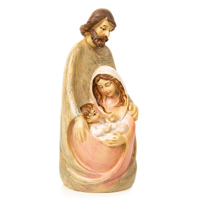 Moderne Krippenfigur Heilige Familie Maria Josef Jesus Dekofigur 17 cm